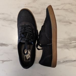 Women's Black vans with gum soles